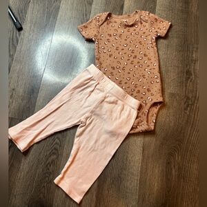 Carter's Leopard Print Bodysuit With Matching Pants